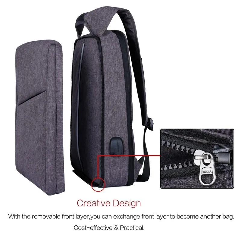 Slim Multi Compartment Laptop Backpack with USB Charging