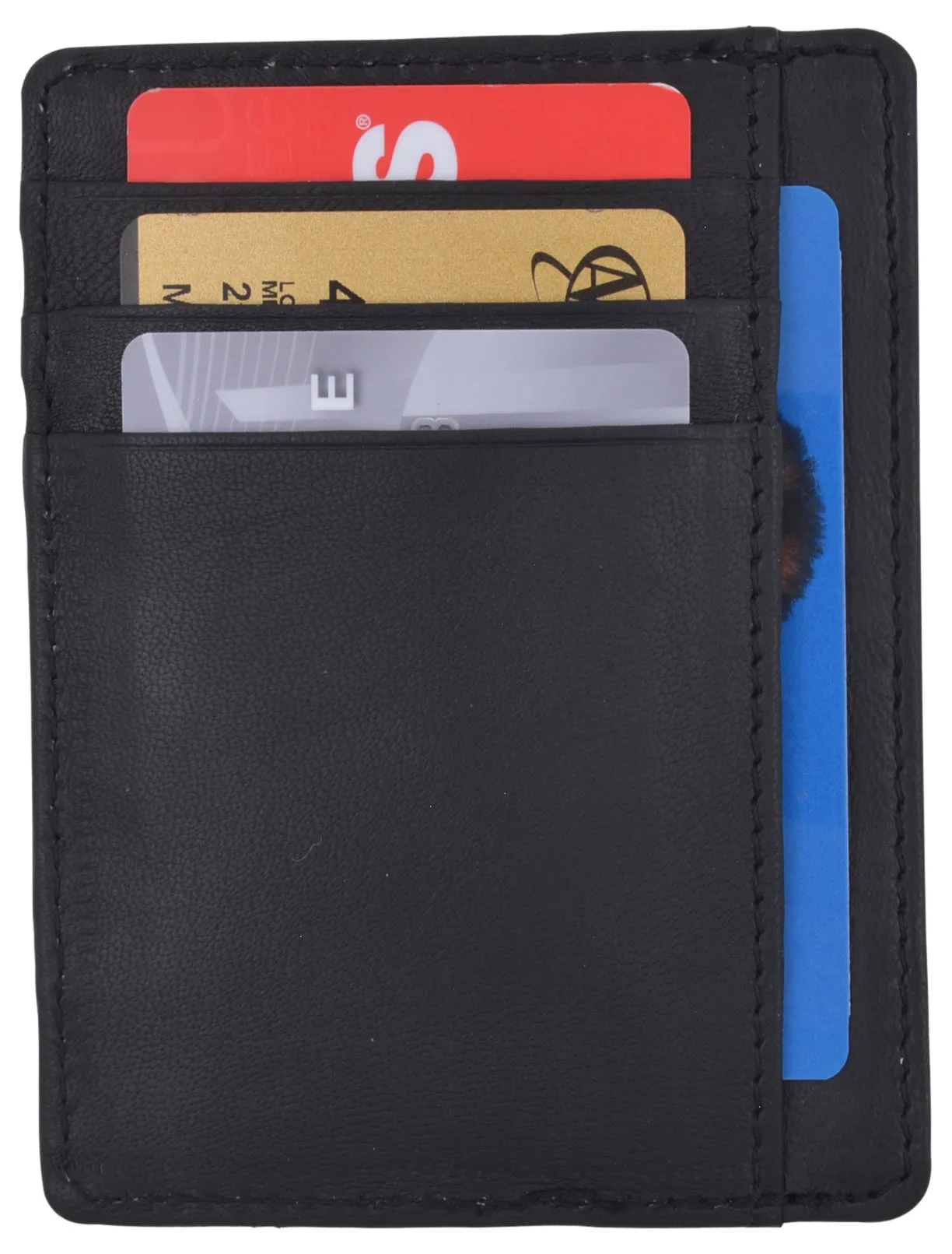 Slim Wallet Leather RFID Blocking ID Credit Card Holder Minimalist Gift for Men