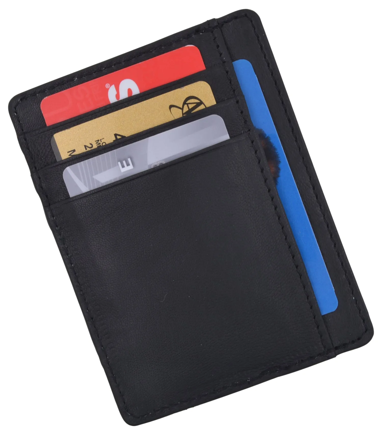 Slim Wallet Leather RFID Blocking ID Credit Card Holder Minimalist Gift for Men