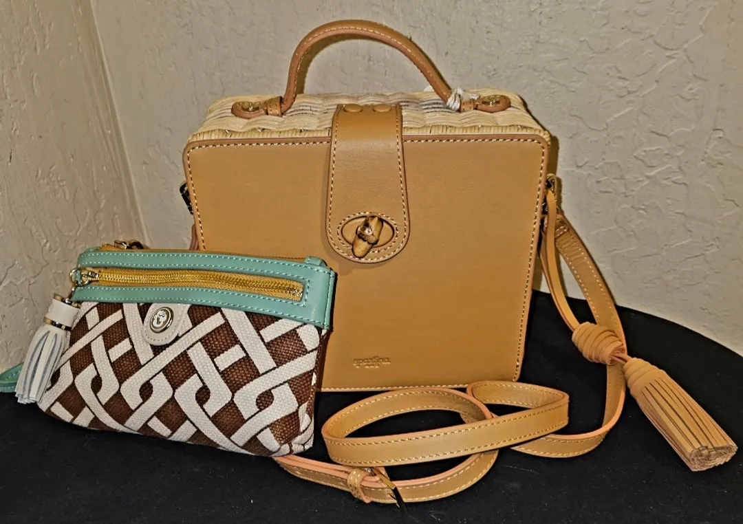 Spartina 449 Mystic Mermaid Tassel Box Shoulderbag Tote Crossbody BRAND NEW