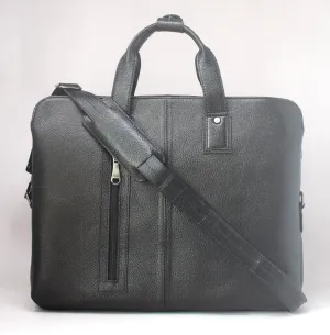 Taha Genuine Leather Black Laptop Bag THLB1