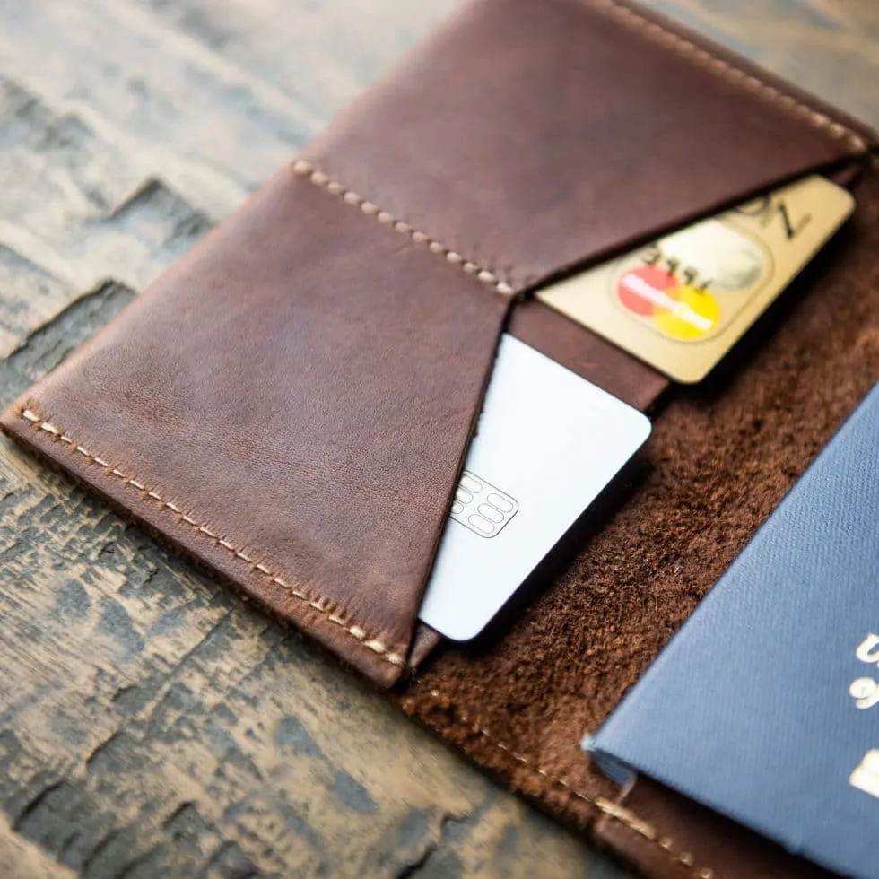 The Pioneer Fine Leather Passport Wallet Passport Cover