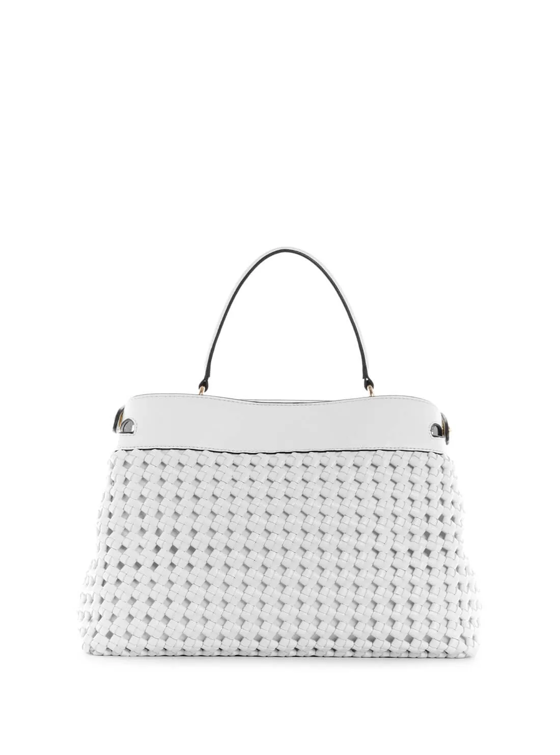 White Sicilia Crossbody Satchel Bag