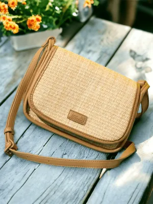 Women Dark Beige Textured Structured Sling Bag